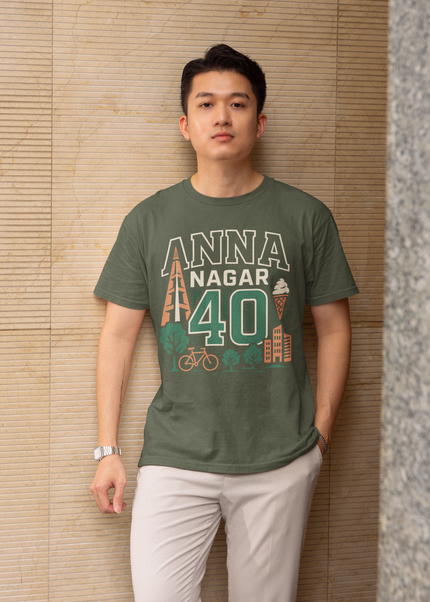 Anna Nagar - Round Neck T-Shirt - Inkstring