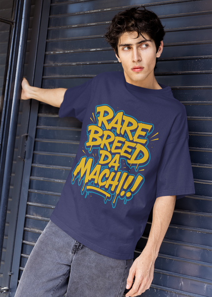 Rare Breed Da Machi Typography Printed Oversized T-Shirt - Unisex - Inkstring
