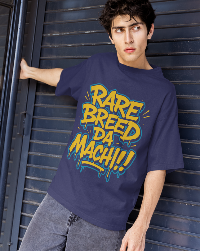 Rare Breed Da Machi Typography Printed Oversized T-Shirt - Unisex - Inkstring