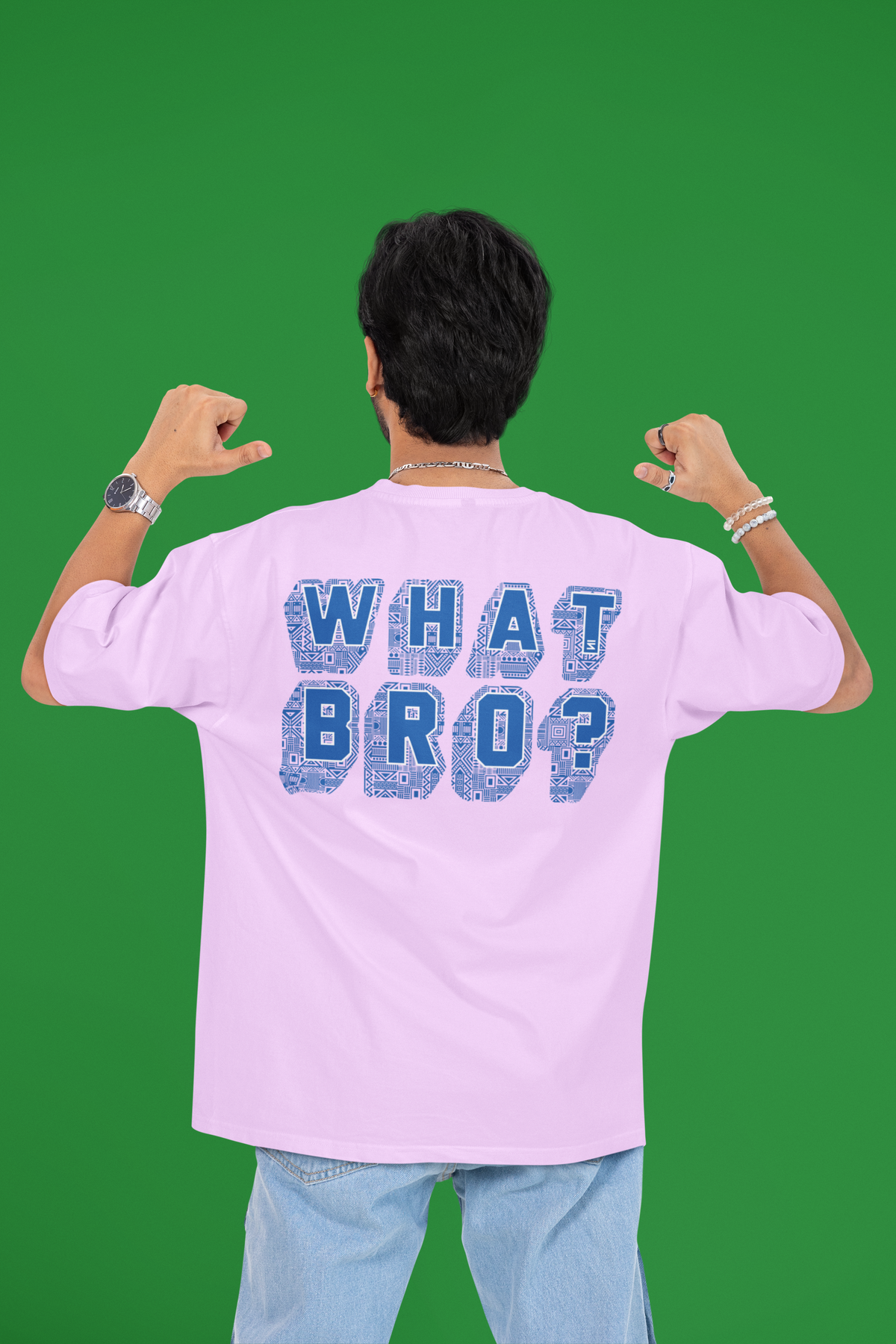 What Bro Graphic Printed Oversized T-Shirt - Unisex