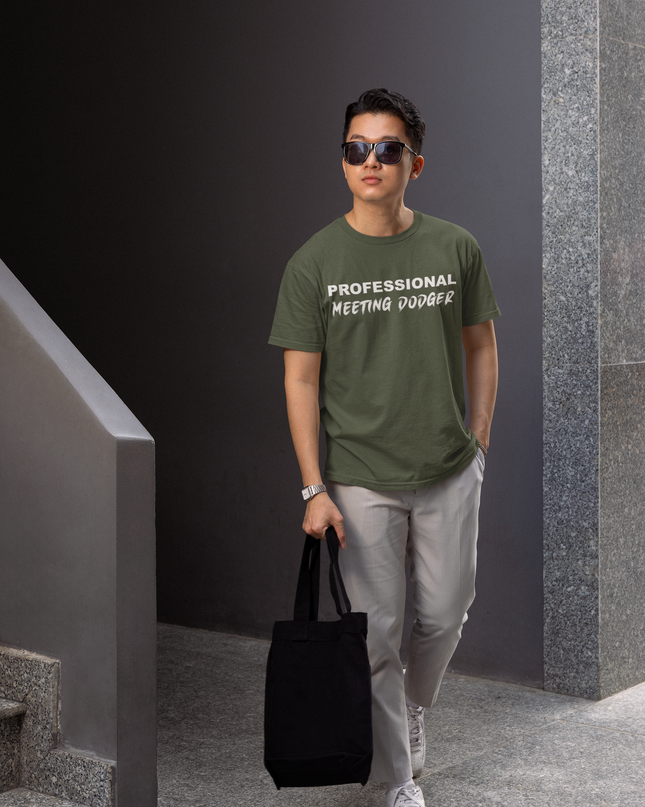 Professional Meeting Dodger - Round Neck T-Shirt - Inkstring