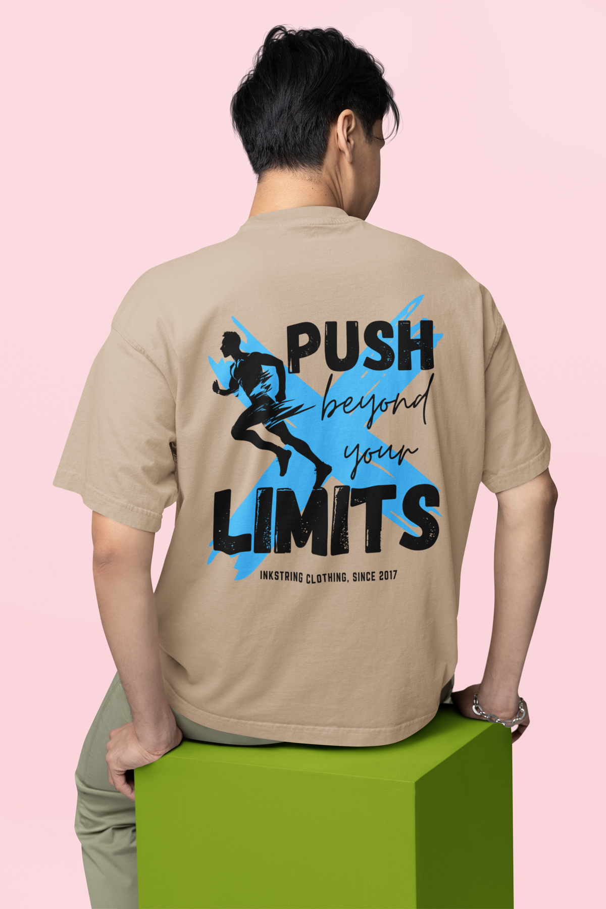 Push Beyond your limits Graphic Printed Oversized T-Shirt - Unisex