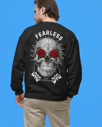 Skull Fearless Sweatshirt - Unisex - Inkstring
