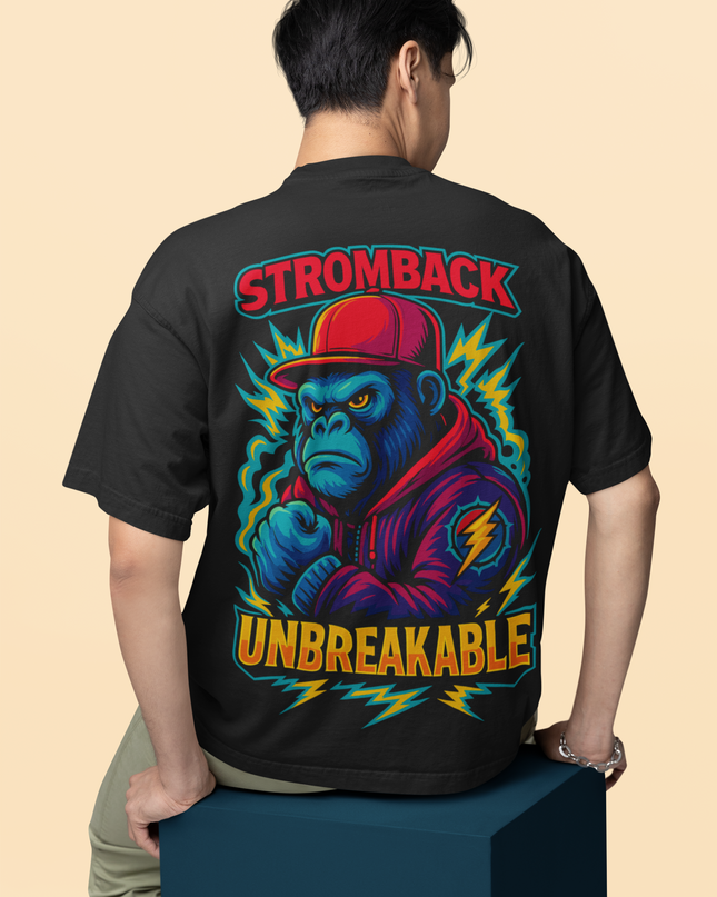 Stromback Graphic Printed Oversized T-Shirt - Unisex - Inkstring